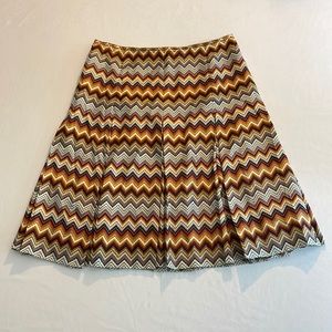 Per Se 100% Silk Pleated Skirt
